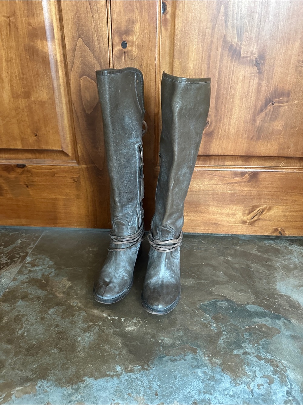 Freebird by Steven Distressed Dark Brown Over-the-Knee Boots